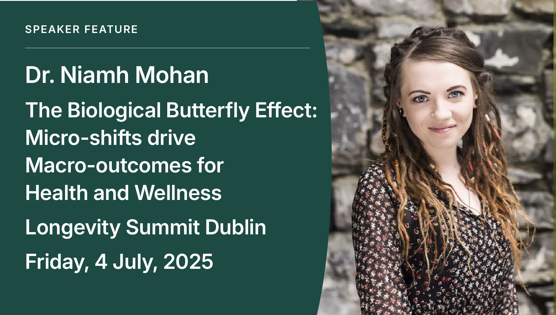 Dr. Niamh Mohan Talking “The Biological Butterfly Effect” at The Longevity Summit Dublin